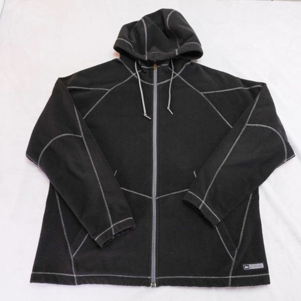 REI Mens Jacket L Trailsmith Fleece Full Zip Black Polartec Adventure Outdoors